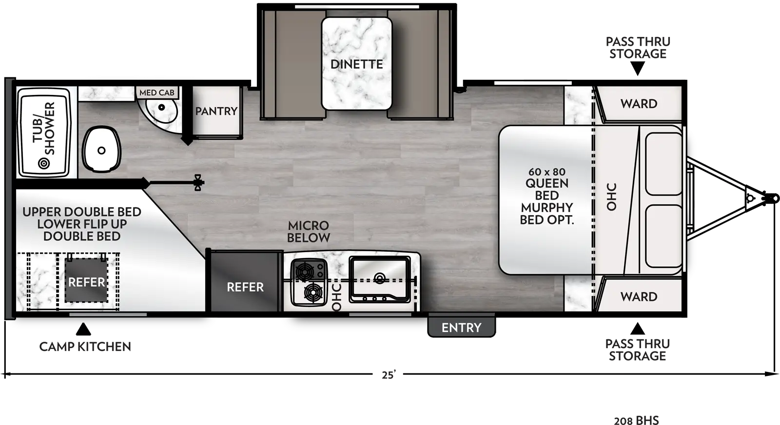 Apex Nano 208BHS Floorplan